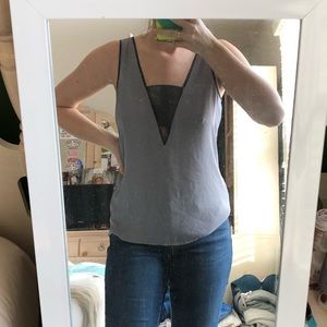 Grey cut out tank
